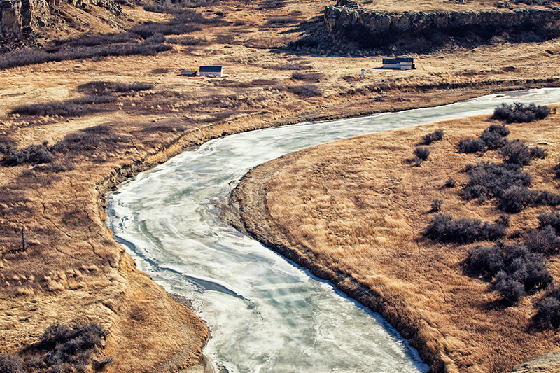 Image displays the scenery of Milk River, and how exploring it is a breath-taking experience